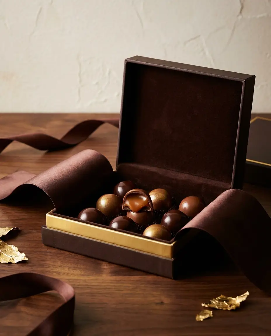 Caixa de bombons finos artesanais