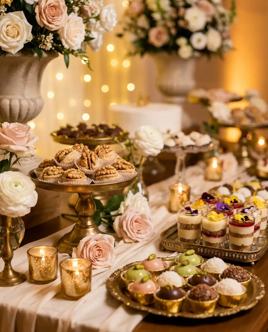 Mesa de doces finos para eventos